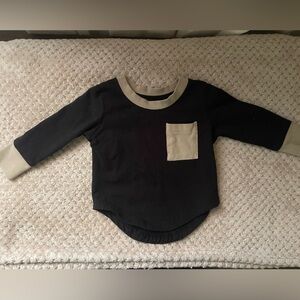 Little Bipsy Black and Cream Long Sleeve Shirt